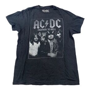 AC/DC Highway To Hell Graphic Tee Thrifted Vintage Style Size M
